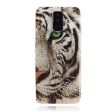 Силиконовый (TPU) чехол Deexe Life Style для Samsung Galaxy A6+ 2018 (A605) - Tiger with Green Eye