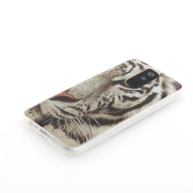 Силиконовый (TPU) чехол Deexe Life Style для Samsung Galaxy A6+ 2018 (A605) - Tiger with Green Eye
