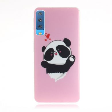 Силиконовый (TPU) чехол Deexe Life Style для Samsung Galaxy A7 2018 (A750) - Cute Panda