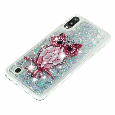 Силіконовий (TPU) чохол Deexe Liquid Glitter для Samsung Galaxy A10 (A105) - Owl
