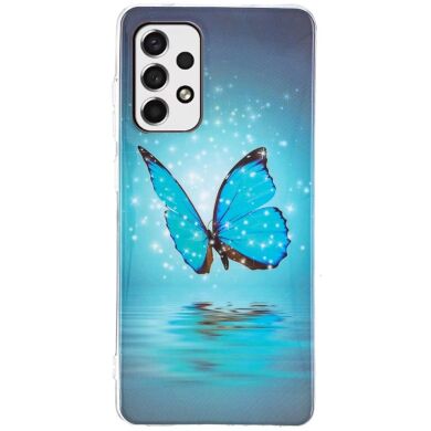 Силиконовый (TPU) чехол Deexe LumiCase для Samsung Galaxy A53 - Blue Butterfly