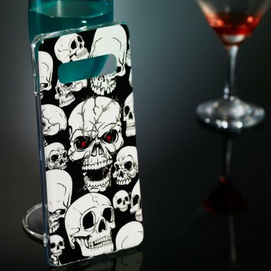 Силіконовий (TPU) чохол Deexe LumiCase для Samsung Galaxy S10 Plus (G975) - Cool Skulls