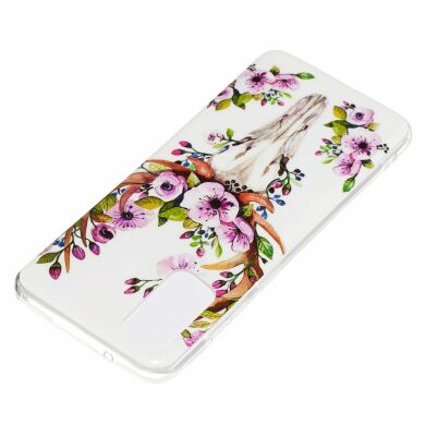 Силиконовый (TPU) чехол Deexe LumiCase для Samsung Galaxy S20 (G980) - Flowered Elk