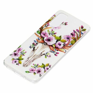 Силиконовый (TPU) чехол Deexe LumiCase для Samsung Galaxy S20 (G980) - Flowered Elk