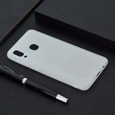 Силиконовый (TPU) чехол Deexe Matte Case для Samsung Galaxy M20 (M205) - White