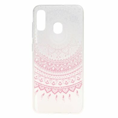 Силіконовий (TPU) чохол Deexe Pretty Glossy для Samsung Galaxy A30 (A305) - Pink Flower