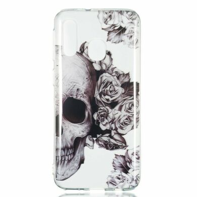 Силіконовий (TPU) чохол Deexe Pretty Glossy для Samsung Galaxy A40 (А405) - Cool Skull