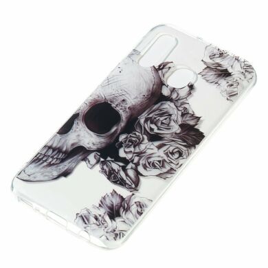 Силіконовий (TPU) чохол Deexe Pretty Glossy для Samsung Galaxy A40 (А405) - Cool Skull