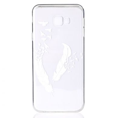 Силиконовый (TPU) чехол Deexe Pretty Glossy для Samsung Galaxy J4+ (J415) - White Feather and Bird