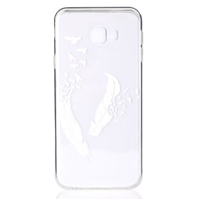 Силіконовий (TPU) чохол Deexe Pretty Glossy для Samsung Galaxy J4+ (J415) - White Feather and Bird