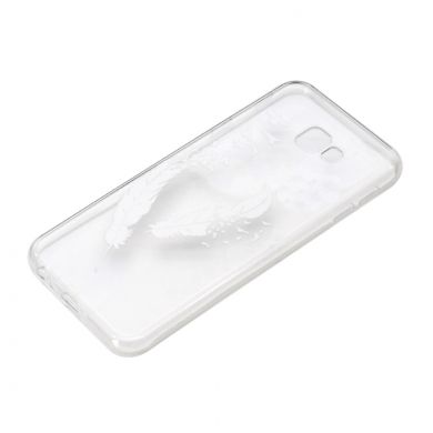 Силіконовий (TPU) чохол Deexe Pretty Glossy для Samsung Galaxy J4+ (J415) - White Feather and Bird