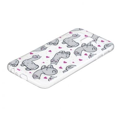 Силіконовий (TPU) чохол Deexe Pretty Glossy для Samsung Galaxy J6+ (J610) - Alpacas