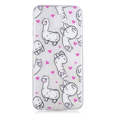 Силіконовий (TPU) чохол Deexe Pretty Glossy для Samsung Galaxy J6+ (J610) - Alpacas