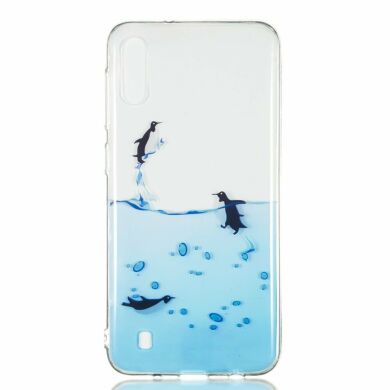 Силіконовий (TPU) чохол Deexe Pretty Glossy для Samsung Galaxy M10 (M105) - Penguin