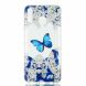 Силиконовый (TPU) чехол Deexe Pretty Glossy для Samsung Galaxy M20 (M205) - Butterfly and White Flowers. Фото 2 из 5