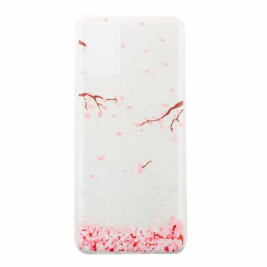 Силиконовый (TPU) чехол Deexe Pretty Glossy для Samsung Galaxy S20 (G980) - Falling Petals