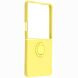 Силиконовый (TPU) чехол с кольцом Deexe Color Shell (FF) для Samsung Galaxy Flip 8 - Yellow. Фото 2 из 5