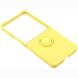 Силиконовый (TPU) чехол с кольцом Deexe Color Shell (FF) для Samsung Galaxy Flip 8 - Yellow. Фото 4 из 5