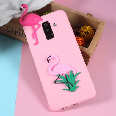 Силиконовый (TPU) чехол UniCase 3D Pattern для Samsung Galaxy A6+ 2018 (A605) - Flamingo Pattern