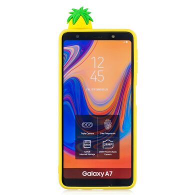 Силиконовый (TPU) чехол UniCase 3D Pattern для Samsung Galaxy A7 2018 (A750) - Cool Pineapple