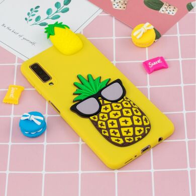 Силиконовый (TPU) чехол UniCase 3D Pattern для Samsung Galaxy A7 2018 (A750) - Cool Pineapple