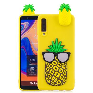 Силиконовый (TPU) чехол UniCase 3D Pattern для Samsung Galaxy A7 2018 (A750) - Cool Pineapple