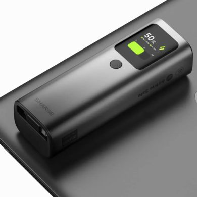 Внешний аккумулятор Sharge Retractable 165 165W (20000mAh) + кабель Type-C - Black