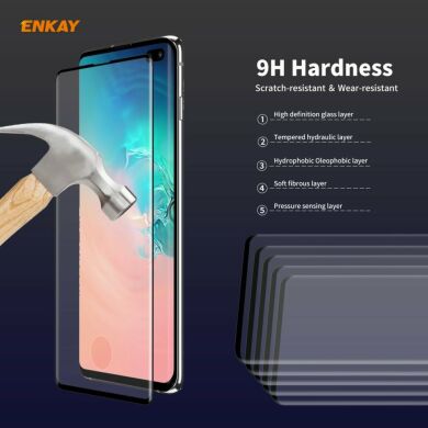 Захисне скло ENKAY 3D Full Glue для Samsung Galaxy S10 Plus (G975) - Black