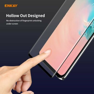 Защитное стекло ENKAY 3D Full Glue для Samsung Galaxy S10 Plus (G975) - Black