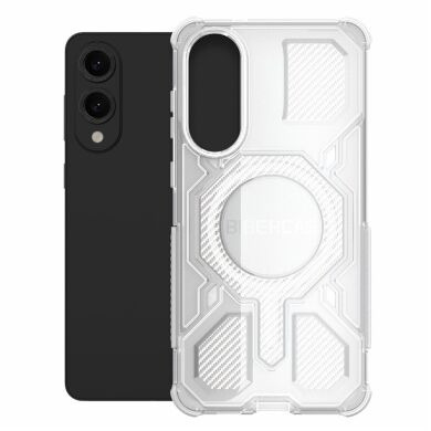 Захисний чохол Deexe Clear Bibercas для Samsung Galaxy S25 Edge (S937) - Grey