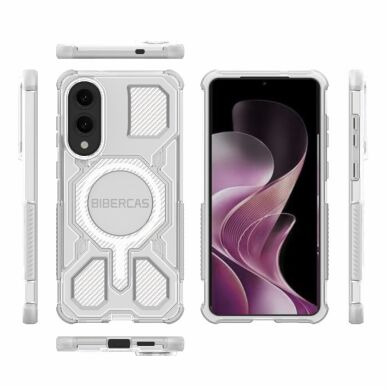 Захисний чохол Deexe Clear Bibercas для Samsung Galaxy S25 Edge (S937) - Grey
