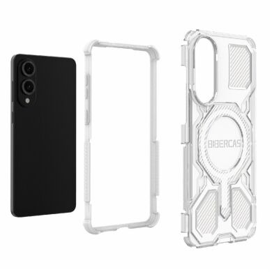 Захисний чохол Deexe Clear Bibercas для Samsung Galaxy S25 Edge (S937) - Grey