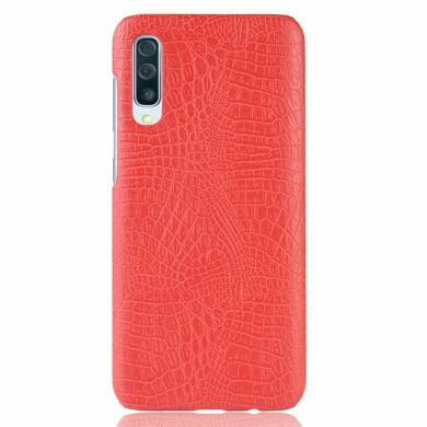 Захисний чохол Deexe Croco Style для Samsung Galaxy A50 (A505) - Red