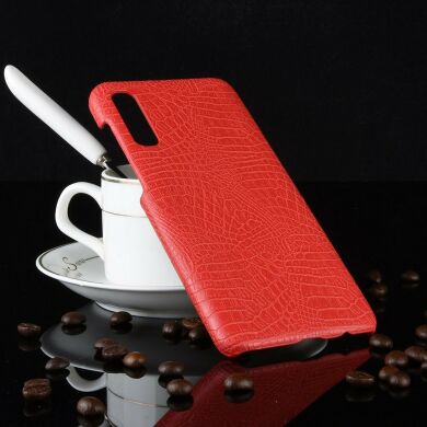 Захисний чохол Deexe Croco Style для Samsung Galaxy A50 (A505) - Red