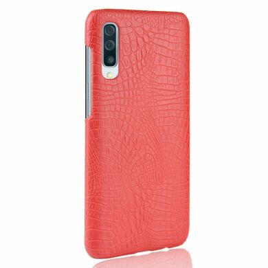 Захисний чохол Deexe Croco Style для Samsung Galaxy A50 (A505) - Red
