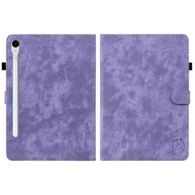 Защитный чехол Deexe Cute Tiger для Samsung Galaxy Tab S11 (X730/X736) - Purple