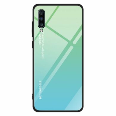 Захисний чохол Deexe Gradient Color для Samsung Galaxy A70 (A705) - Blue / Green