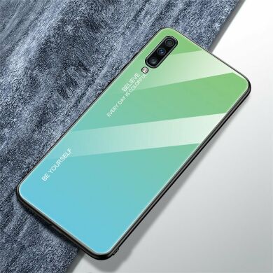 Захисний чохол Deexe Gradient Color для Samsung Galaxy A70 (A705) - Blue / Green