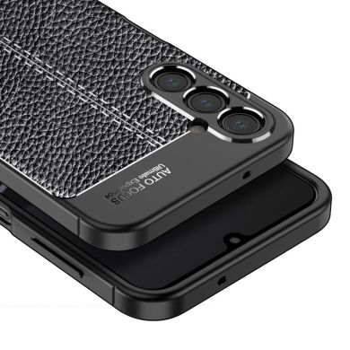 Захисний чохол Deexe Leather Cover для Samsung Galaxy A14 (А145) - Black
