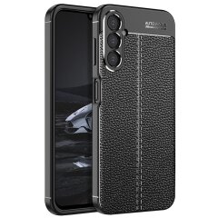 Защитный чехол Deexe Leather Cover для Samsung Galaxy A14 (А145) - Black