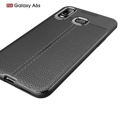 Захисний чохол Deexe Leather Cover для Samsung Galaxy A6s, Red
