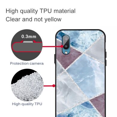 Защитный чехол Deexe Marble Series для Samsung Galaxy A02 (A022) - Colorful Shapes