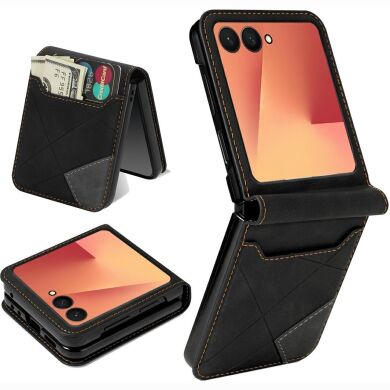 Защитный чехол Deexe Rhombus Card для Samsung Galaxy Flip 8 - Black
