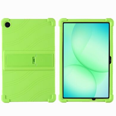 Защитный чехол Deexe Silicone Kickstand для Samsung Galaxy Tab A11 Plus (X230/236) - Green