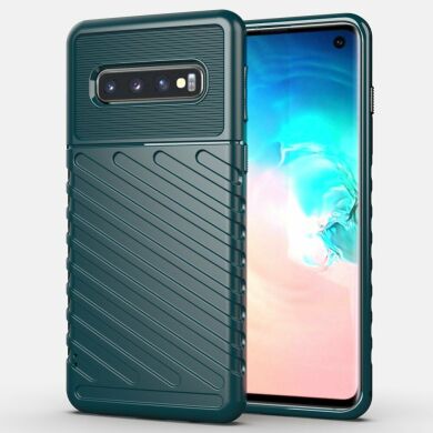 Захисний чохол Deexe Thunder Series для Samsung Galaxy S10 (G973) - Green