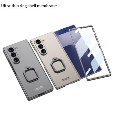 Защитный чехол GKK Ring Shell для Samsung Galaxy Fold 7 - Black