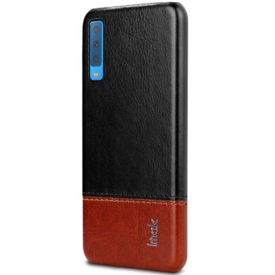 Захисний чохол IMAK Leather Series для Samsung Galaxy A7 2018 (A750) - Black / Brown