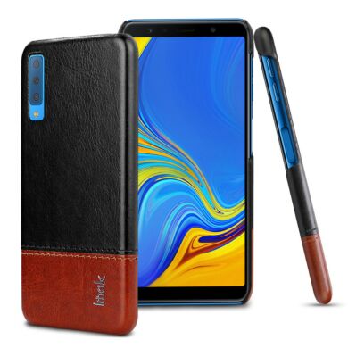 Защитный чехол IMAK Leather Series для Samsung Galaxy A7 2018 (A750) - Black / Brown