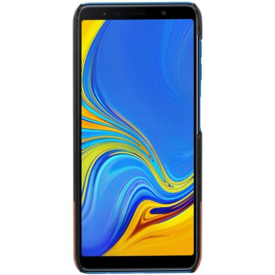 Защитный чехол IMAK Leather Series для Samsung Galaxy A7 2018 (A750) - Black / Brown