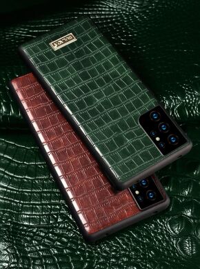 Захисний чохол SULADA Crocodile Style для Samsung Galaxy S21 Ultra (G998) - Black